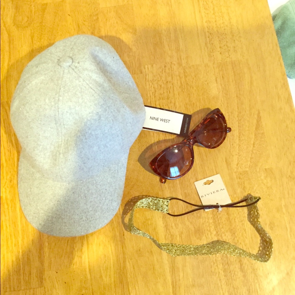 Hat sunglasses bundle with headband